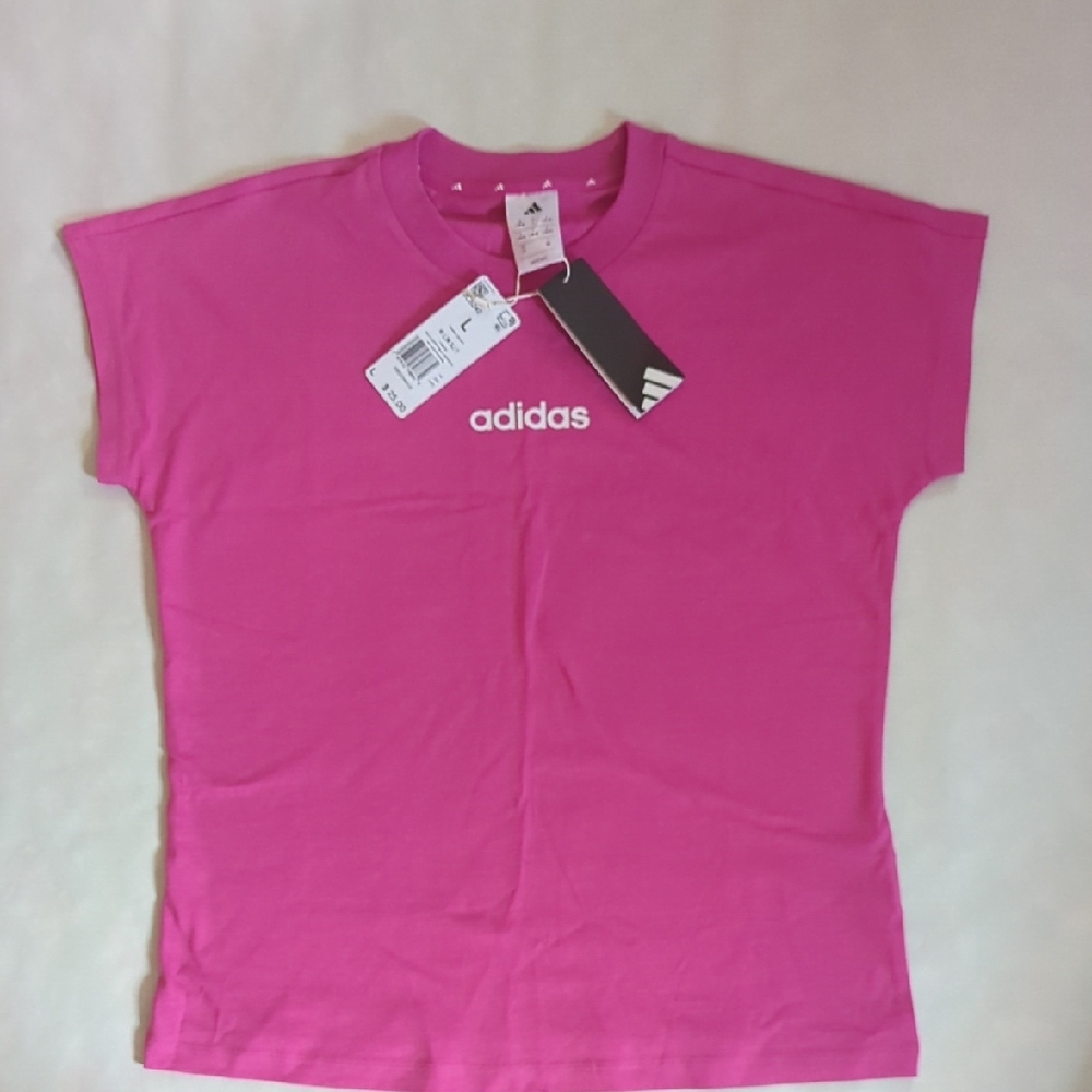 Adidas Bold Pink Women's Tee Shirt Size L NWT
